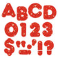 Red Sparkle 4-Inch Casual Uppercase Ready Letters
