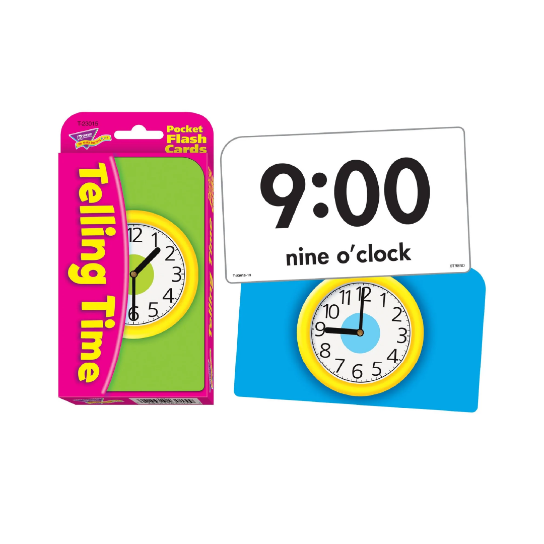 Telling Time Pocket Flash Cards