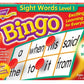 Sight Words Level 1 Bingo Game