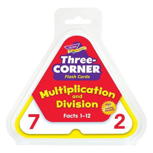 Multiplication and Division Three-Corner Flash Cards