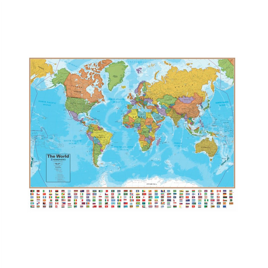 Wall Map World Laminated 38" x 51"