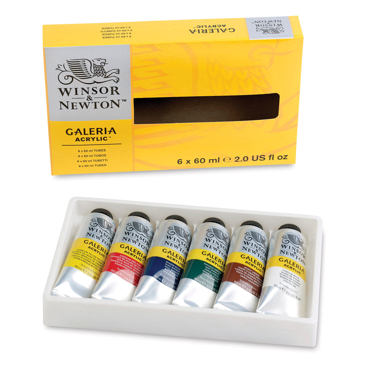 Acrylic Paint 6-Colors Galeria 60ml