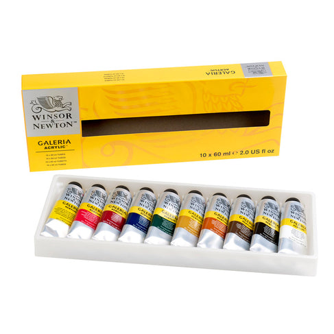 Acrylic Paint 10-Colors Galeria 60ml