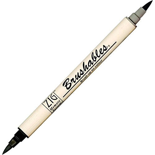 ZIG Brush Marker Black Twin Tip