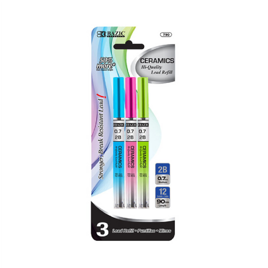 Lead Refill 0.7 mm Ceramics High-Quality 2B [Pk-3]