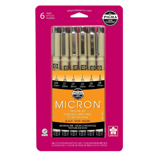 Micron Drawing 6 Illustration Pen Set