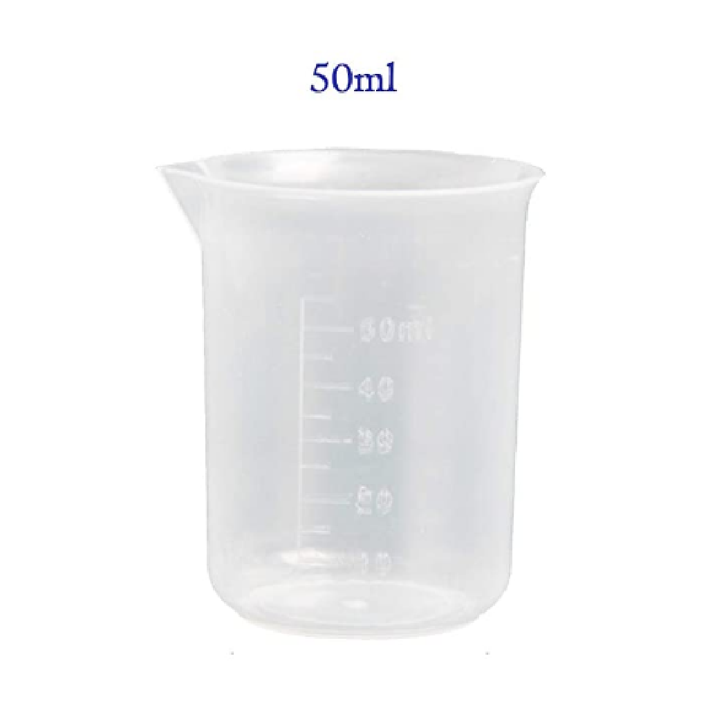Plastic Graduated Plastic Cups Measuring Cups Transparent Scale Cups- 50ml